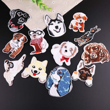 MAXSIN FUN 10 PC Cartoon Shepherd Dog Patch Embroidery Stickers Iron On Kids Bags Clothes DIY Applique Decoration Accessories 2024 - buy cheap