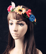Guirnalda de flores para novia, corona de flores, diadema, accesorios para el cabello para niña, corona bohemia de alta calidad 2024 - compra barato