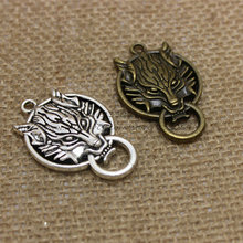  8pcs 26*40mm Anger Wolf Charms Vintage Metal Zinc Alloy Fashion Trendy Animal Pendant for Jewelry 2024 - buy cheap