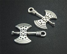 30pcs  Silver Color Axe Charm Pendant DIY Necklace Bracelet Bangle Findings 24x18mm A1848 2024 - buy cheap