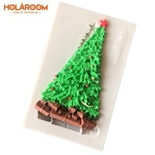 Holaroom Christmas Tree Shape Cake Chocolate Cookie Candy Decorating Moulds Silicone Molds DIY Soap Fondant Cake Baking Mold 2024 - buy cheap