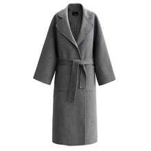 autumn Winter New Woolen Jackets Coat Women Elegant Long Overcoat Loose Side Split Office Lady cashmere coat 2024 - buy cheap