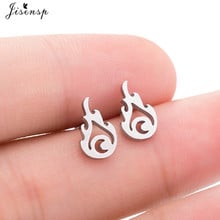 Jisensp New Women Exclusive Flame Earrings Creative Fire Simple Stud Earrings Hip Hop Night Club Girls Punk Earings Jewelry Gift 2024 - buy cheap