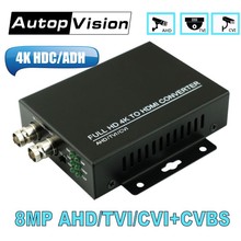 Convertidor HDC ADH con resolución de 1080P y 8MP, convertidor CVI/TVI/AHD + CVBS a HDMI, FULL HD 4K, salida coaxial a HDMI y prueba de cámara de entrada HDMI 2024 - compra barato