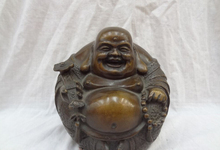 Song voge-GEMA S3091 de 8 ", bronce chino, RuYi, riqueza, feliz, risa, Joss, Maitreya, estatua de cuentas de Buda 2024 - compra barato