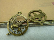100pcs 25mm Antique Bronze Lovely Smaller Bird Charm Pendant 2024 - buy cheap