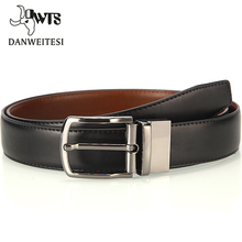 DWTS-Cinturón de cuero para hombre, accesorio de marca a la moda, con hebilla de Pin, estilo masculino, giratorio, de alta calidad, envío gratis 2024 - compra barato