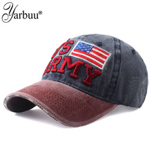 [YARBUU] New brand Men USA Flag Camouflage Baseball Cap Army Embroidery Cotton America Snapback Dad Hat Summer Trucker Cap 2024 - buy cheap