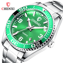 Chenxi-reloj analógico de cuarzo para hombre, cronógrafo de pulsera de acero, de lujo, estilo militar, a la moda, resistente al agua 2024 - compra barato