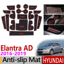 Anti-Slip Gate Slot Mat Rubber Coaster for Hyundai Elantra 2016 2017 2018 2019 AD Avante Super Elantra Sport Accessories Sticker 2024 - buy cheap