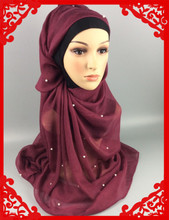 (free shipping) V4   pearl  cover full hijab ,scarf,shawl,10pcs 1lot , scarf viscose shawl 180*90cm can choose colors 2024 - buy cheap