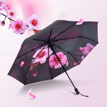 Sakura Umbrella Folding Japanese Parasol Clear Umbrella Rain Women Cherry Blossoms Parasol Girls UV Waterproof Pink Madonna XX13 2024 - buy cheap