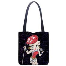 New Arrival Bag Betty Boop Handbag Fashion Printing Soft Open Pocket Casual Tote Double shoulder Strap For Women Student 2024 - buy cheap