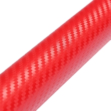 DIY 30x127 3D Carbon Fiber Decal Vinyl Film Wrap Roll Adhesive Car Sticker Sheet Red 2024 - buy cheap