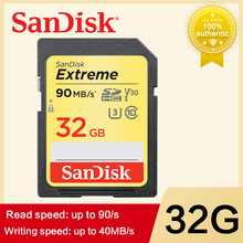 SanDisk Memory Card Extreme SDHC/SDXC SD Card 8GB 16GB 32GB 64GB 128GB 256GB Class10 C10 U3 V30 90MB/s UHS-I For Camera SDXVE 2024 - buy cheap