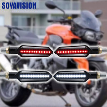 Seta de led universal para motocicleta, indicadores de luz led para fluxo de luz âmbar, luz para retrovisor de moto, lâmpada de freio drl 12v 2024 - compre barato