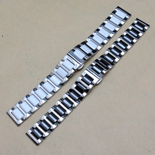 Ceramic With Stainless Steel 14mm 16mm 18mm 20mm 22mm Watchbands Bracelets for Classic Frontier Samsung Smart Straps Accessories 2024 - buy cheap
