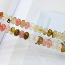 Charming 5x8mm Pink faceted multicolor watermelon tourmaline abacus shaped loose beads 15inches women jewelry 2024 - buy cheap