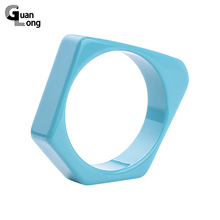 GuanLong Fashion Design Wide Bangle Bracelets Statement Handmade Resin Acrylic Geometric Irregularity For Women Bracelet Jewelry 2024 - buy cheap