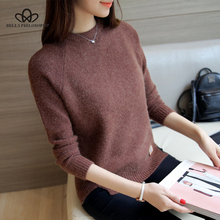 Bella Philosophy Autumn Winter Knitted Women Sweater And Pullover Long Sleeve Solid Warm Lady Pullover O-Neck Sweater 2024 - buy cheap