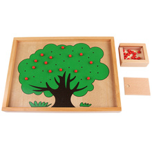 Matemáticas Montessori para niños de 3 a 6 años, puzzle de aprendizaje para guardería, número de emparejamiento, aritmética para bebés, juguetes de apple 2024 - compra barato