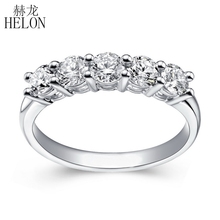 HELON Moissanite Ring 925 Sterling Silver 1 Carat Lab Grown Moissanite Diamond Engagement Ring for Women Romantic Trendy Jewelry 2024 - buy cheap