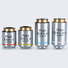 4X 10X 40X 100X Plan Infinity Achromatic Professional Objective Lens 195 Microscope Objective Lens Full set 2024 - buy cheap