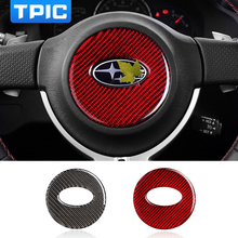 TPIC Car Interior Decoration Carbon Fiber Steering Wheel Trim Car Sticker Cover styling For Subaru BRZ 2013-2017 accessories 2024 - buy cheap