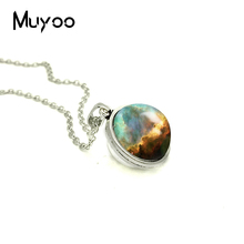 2018 New Space Nebula Double Sided Pendant Nebula Charm Necklace Glass Dome Photo Pendants Necklaces Hand Craft Jewelry 2024 - buy cheap