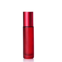 3pcs 10ml portátil fosco vermelho rolo de vidro óleo essencial garrafas perfume névoa recipiente viagem recarregável rollerball frasco 2024 - compre barato
