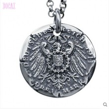 2019 Handmade 925 silver jewelry vintage eagle sheep silver coin pendant personalized mighty men's and women's silver necklace 2024 - buy cheap