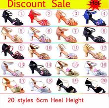 New 2017 Satin/PU Girls Ladies Women's Tango Salsa Dance Ballroom Latin Dance Shoes 6cm Heels 2024 - buy cheap