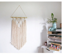 Colgante de pared de macramé hecho a mano con borlas para niños, decoración del hogar, estilo Retro nórdico, hecho a mano, decoración India para habitación de niñas 2024 - compra barato