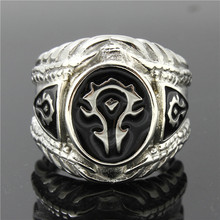 Juego de anillos de acero inoxidable 316L para hombre, juego de anillos de alianza, mundo de Warcraft, Punk, gótico, WOW 2024 - compra barato