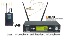 okmic OK-1D/1B H3 Professional UHF/PLL true diversity wireless microphone system wireless 1B bodypack transmitter headset Mic 2024 - buy cheap