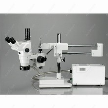 Microscópio estereoscópico trinocular, suprimentos de amescopo, lança avançada, 2x-x, microscópio estéreo com luz de anel de fibra óptica 2024 - compre barato