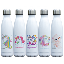 Bonito unicornio arcoíris termo aislado, botella de acero inoxidable al vacío con bonito diseño de unicornio, doble pared, botella de agua deportiva 2024 - compra barato