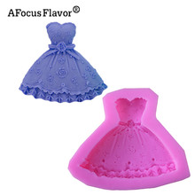 1 Pc Princess Dress 3d Shape Cake Mold Chocolate Silicone Mold Soap Fondant Cake Decoration Tools For Kitchen Baking Stencil 2024 - buy cheap