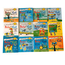 12 books one set I Can Read Pete The Cat English Picture Books Children Story book Early Educaction Pocket Reading Book 13x13 cm 2024 - buy cheap