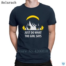 Suzumiya haruhi apenas fazer o que a menina diz t-shirts projetos naturais luz solar camiseta masculina qualidade superior agradável humorístico 2024 - compre barato