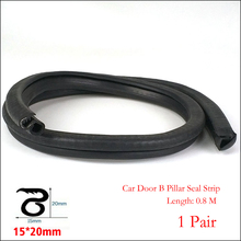 2Pcs/Set Universal Car Door B Pillar Rubber Seal Strip Wind Noise Insulation  Dirty Water Prevent for Toyota Yaris avensis 2024 - buy cheap
