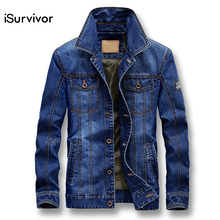 iSurvivor 2022 Men Spring Denim Jeans Jackets and Coats Jaqueta Masculina Outwear Male Causal Fashion Slim Fitted Jackets Hombre 2024 - buy cheap