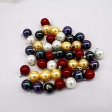 shell Bead mother Pearl Half Hole Round DIY Jewelry Making Loose Beads 10pcs 2024 - buy cheap