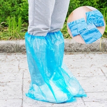 Горячая распродажа 1 пара прочных водонепроницаемых чехлов для обуви, толстые пластиковые одноразовые чехлы для обуви от дождя, высокие бот... 2024 - купить недорого