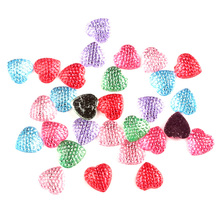 LF 100Pcs Resin Bling Heart 14mm Decoration Crafts Flatback Cabochon Embellishments For Scrapbooking Hair Clips Diy Accessories 2024 - buy cheap