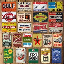 [ WellCraft ] SPARK PLUGES Garage Tire Tin Signs Wall Plaque Custom Metal Painting Antique Gift bar Pub Decor HY-1689 2024 - buy cheap