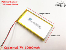 Batería de iones de litio de 3,7 V,10000mAH,1162106 polímero para juguetes, Banco de energía, GPS,mp3,mp4, buena calidad 2024 - compra barato