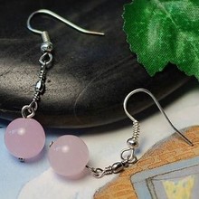 FREE SHIPPING Elegant Original Glossy Chalcedony Beads Balls Classical 925 Sterling Silver Hooks Earrings Fashion Ethnic Jewelry 2024 - buy cheap