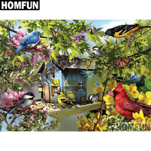 HOMFUN Full Square/Round Drill 5D DIY Diamond Painting "Bird house" Embroidery Cross Stitch 5D Home Decor Gift A05073 2024 - buy cheap