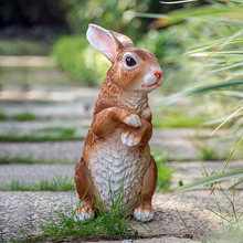 Garden Courtyard Decoration Crafts Outdoor Grass Landscape Sculpture Resin Animal Simulation Rabbit Ornaments 2024 - buy cheap